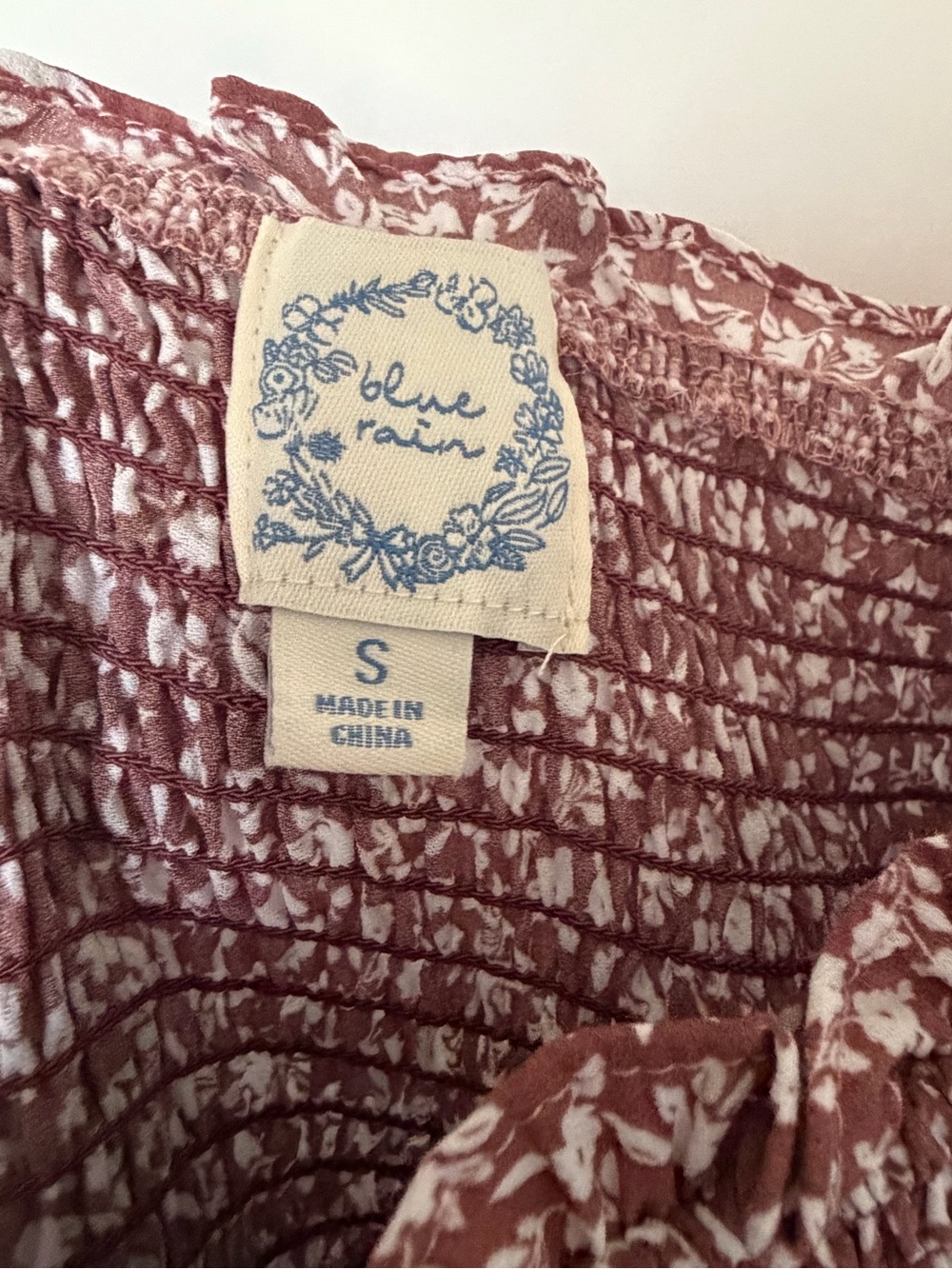 Blue Rain Dusty Rose Floral Smocked Maxi Dress - Picture 3 of 5